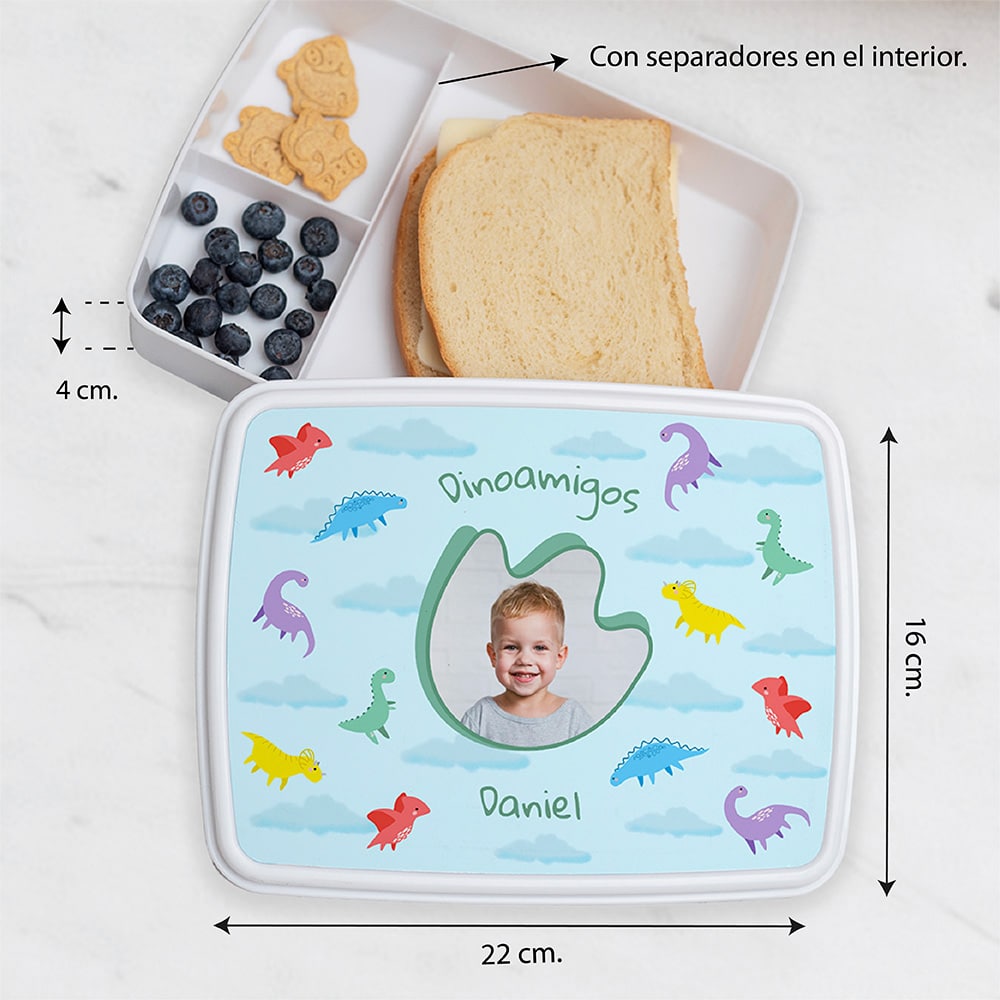 Fiambrera Infantil Dinosaurios personalizada