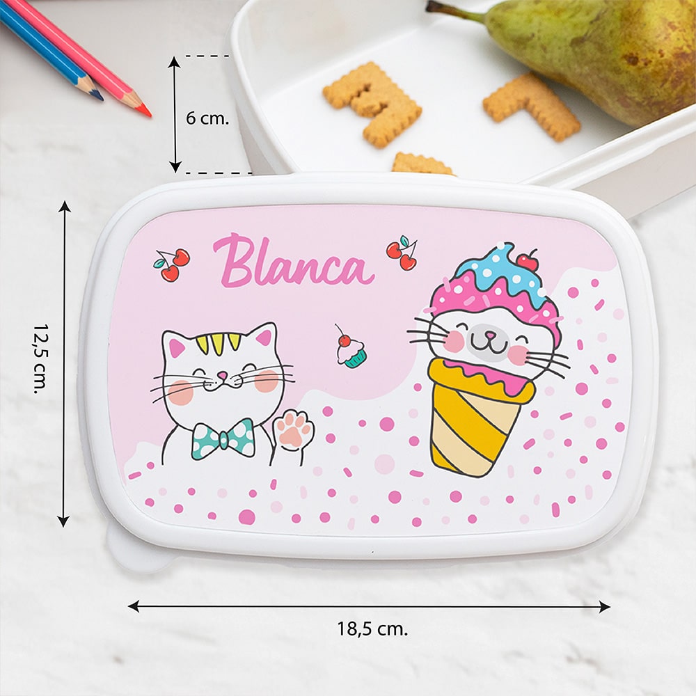 Fiambrera Infantil Gatitos personalizada