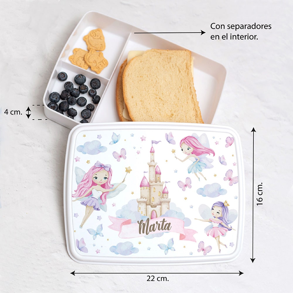 Fiambrera Infantil Hadas personalizada