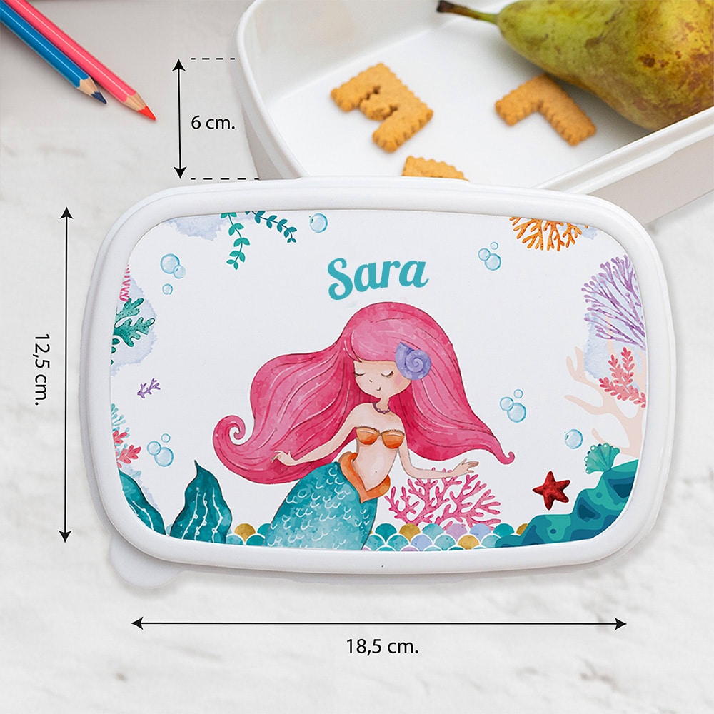 Fiambrera Infantil Sirenita personalizada