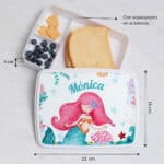 Miniatura de Fiambrera Infantil Sirenita personalizada