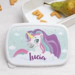 Miniatura de Fiambrera Infantil Unicornios Coloridos personalizada