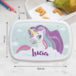 Miniatura de Fiambrera Infantil Unicornios Coloridos personalizada