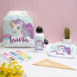 Miniatura de Fiambrera Infantil Unicornios Coloridos personalizada