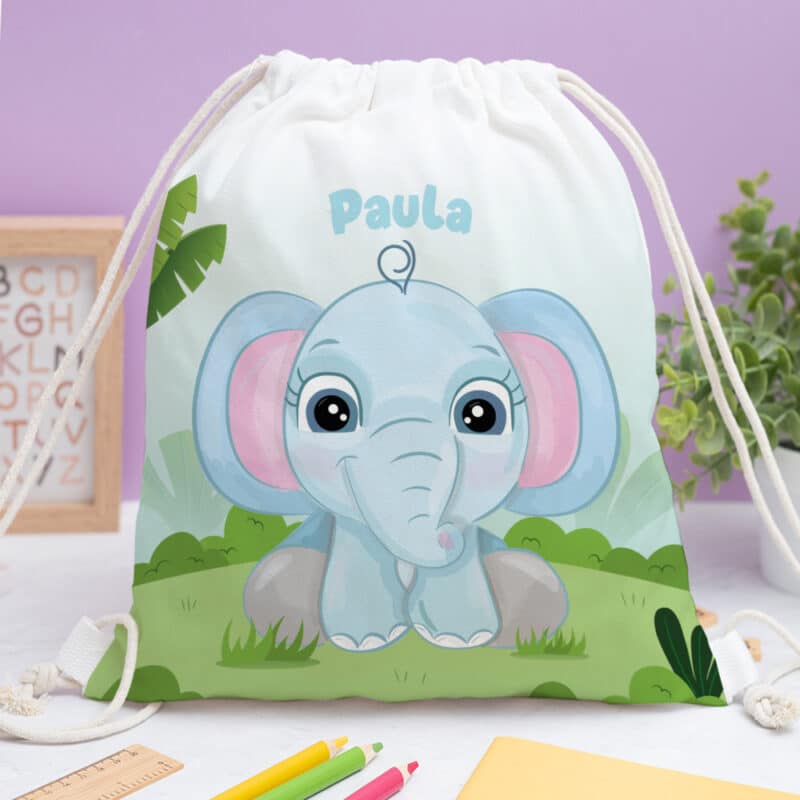 Mochila Saco Infantil Animales Selva personalizada