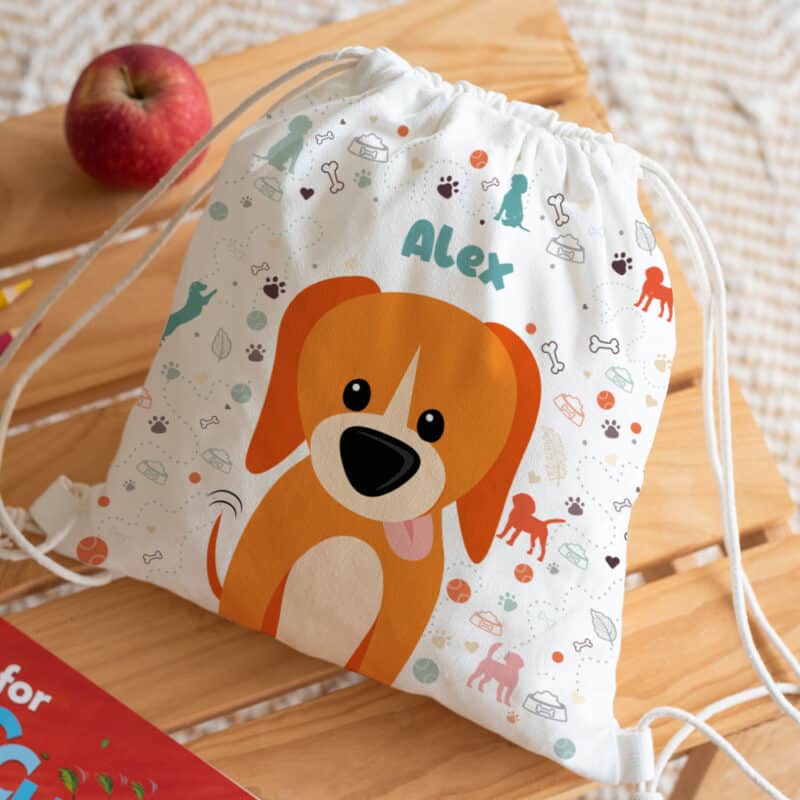 Mochila Saco Infantil Animales de Colores personalizada