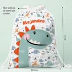 Miniatura de Mochila Saco Infantil Animales de Colores personalizada