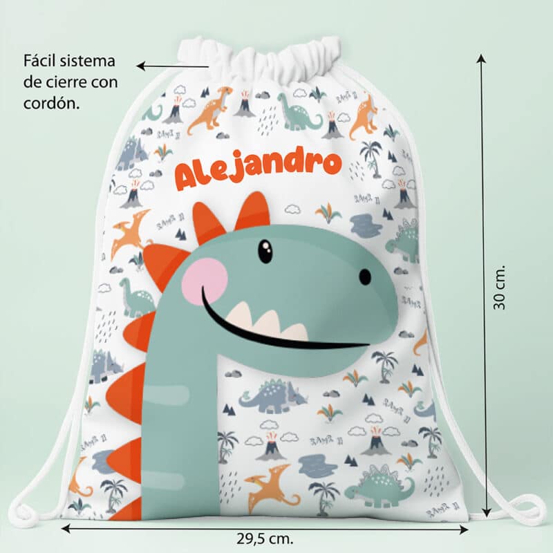 Mochila Saco Infantil Animales de Colores personalizada