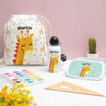 Miniatura de Fiambrera con Tapa de Madera Infantil Animales de Colores personalizada