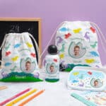 Miniatura de Mochila Saco Infantil Dinosaurios personalizada