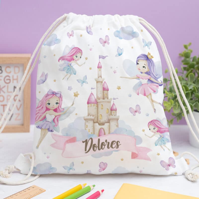 Mochila Saco Infantil Hadas personalizada