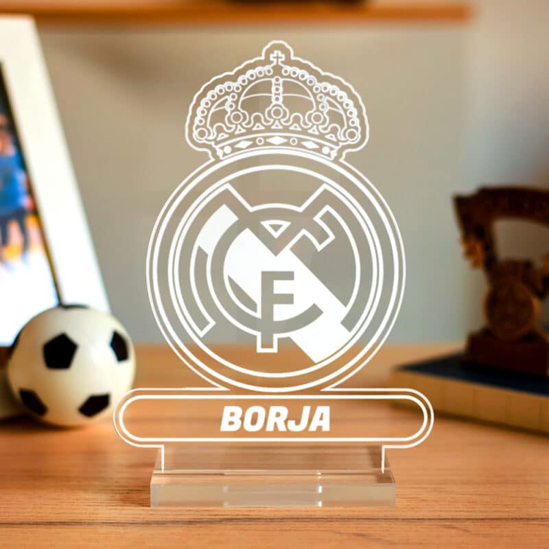 Placa Escudo Real Madrid con Nombre personalizada