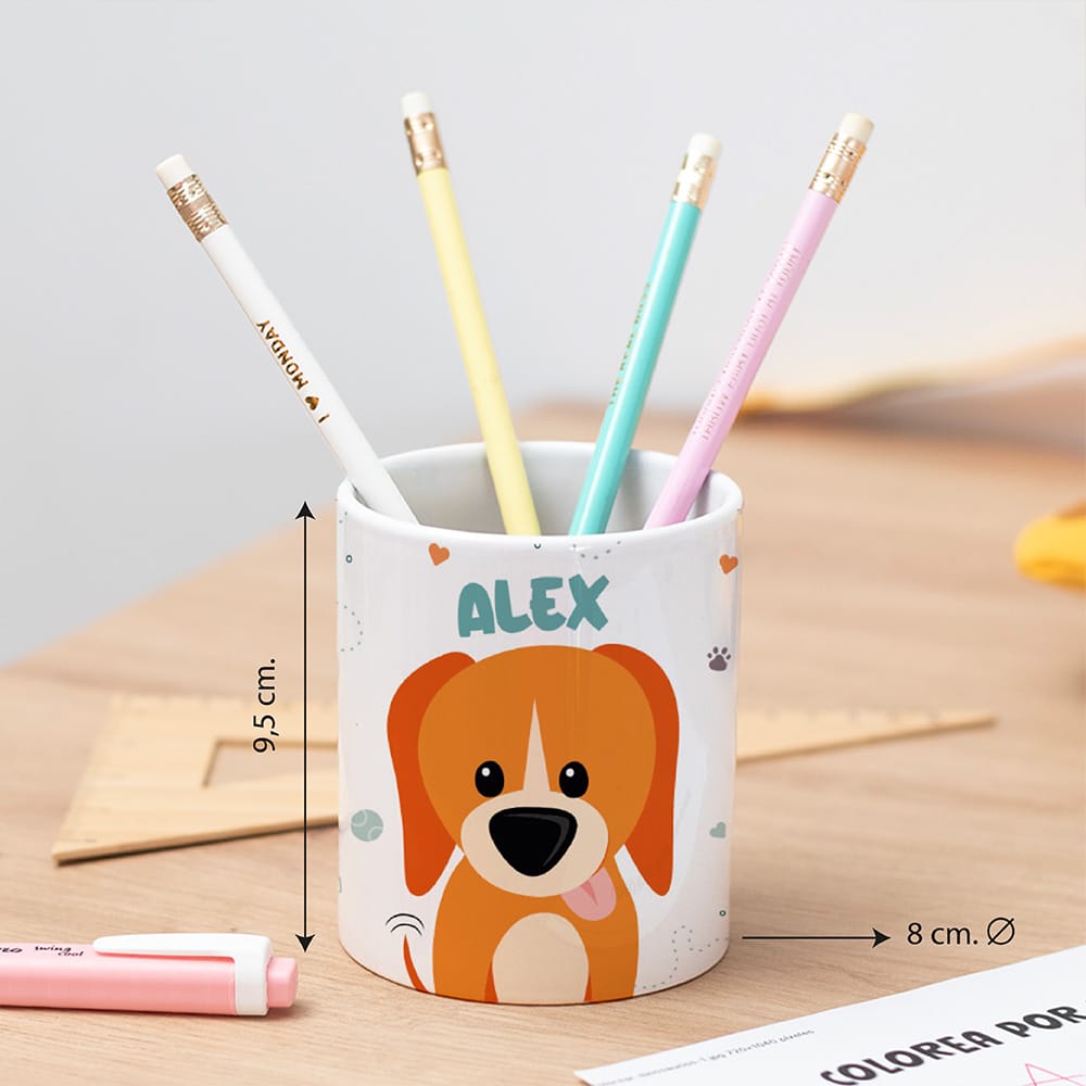 Portalápices Infantil Animales de Colores personalizado