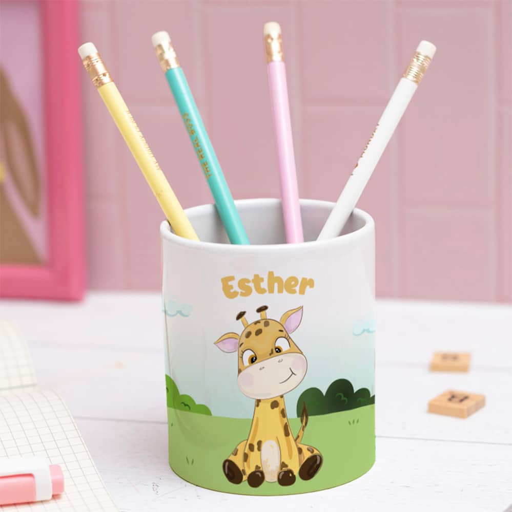 Portalápices Infantil Animales Selva personalizado