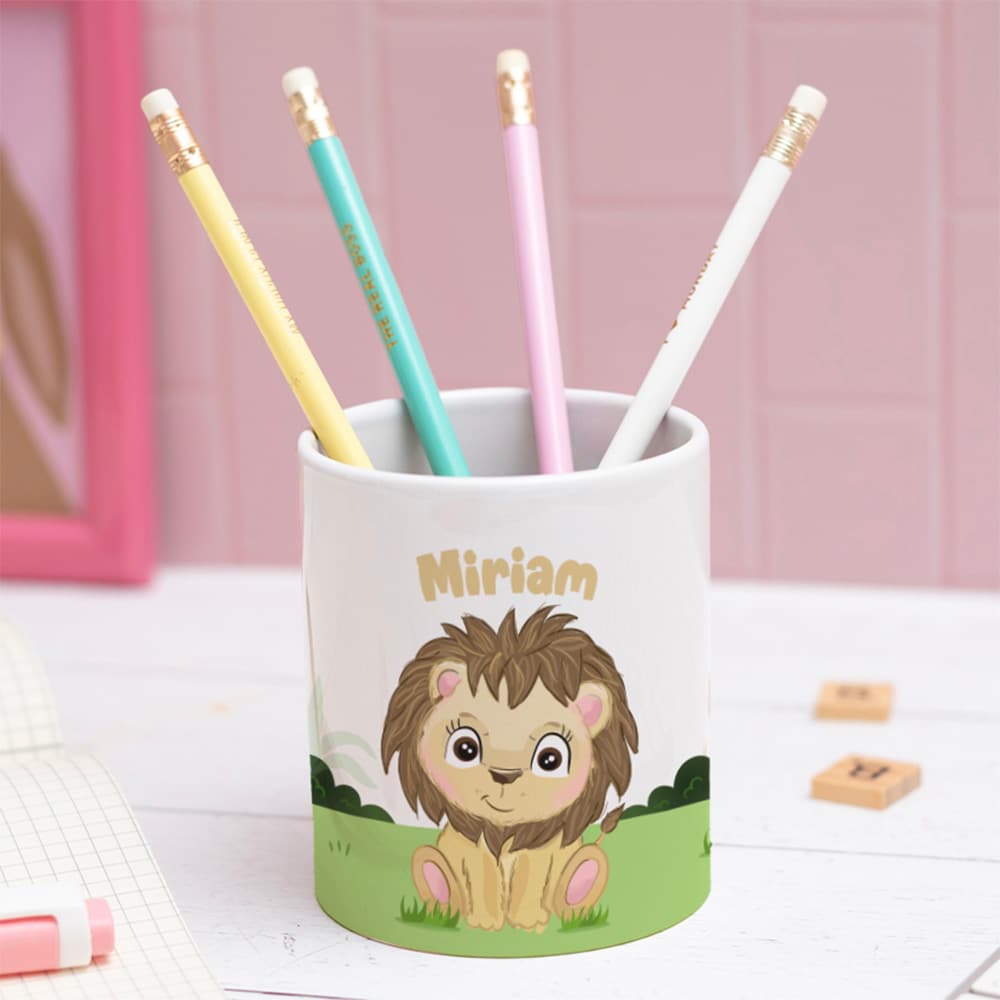 Portalápices Infantil Animales Selva personalizado