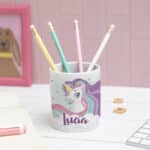 Miniatura de Portalápices Infantil Unicornios Coloridos personalizado