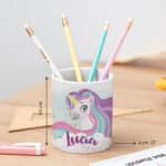 Miniatura de Portalápices Infantil Unicornios Coloridos personalizado