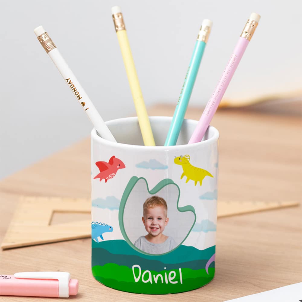 Portalápices Infantil Dinosaurios personalizado