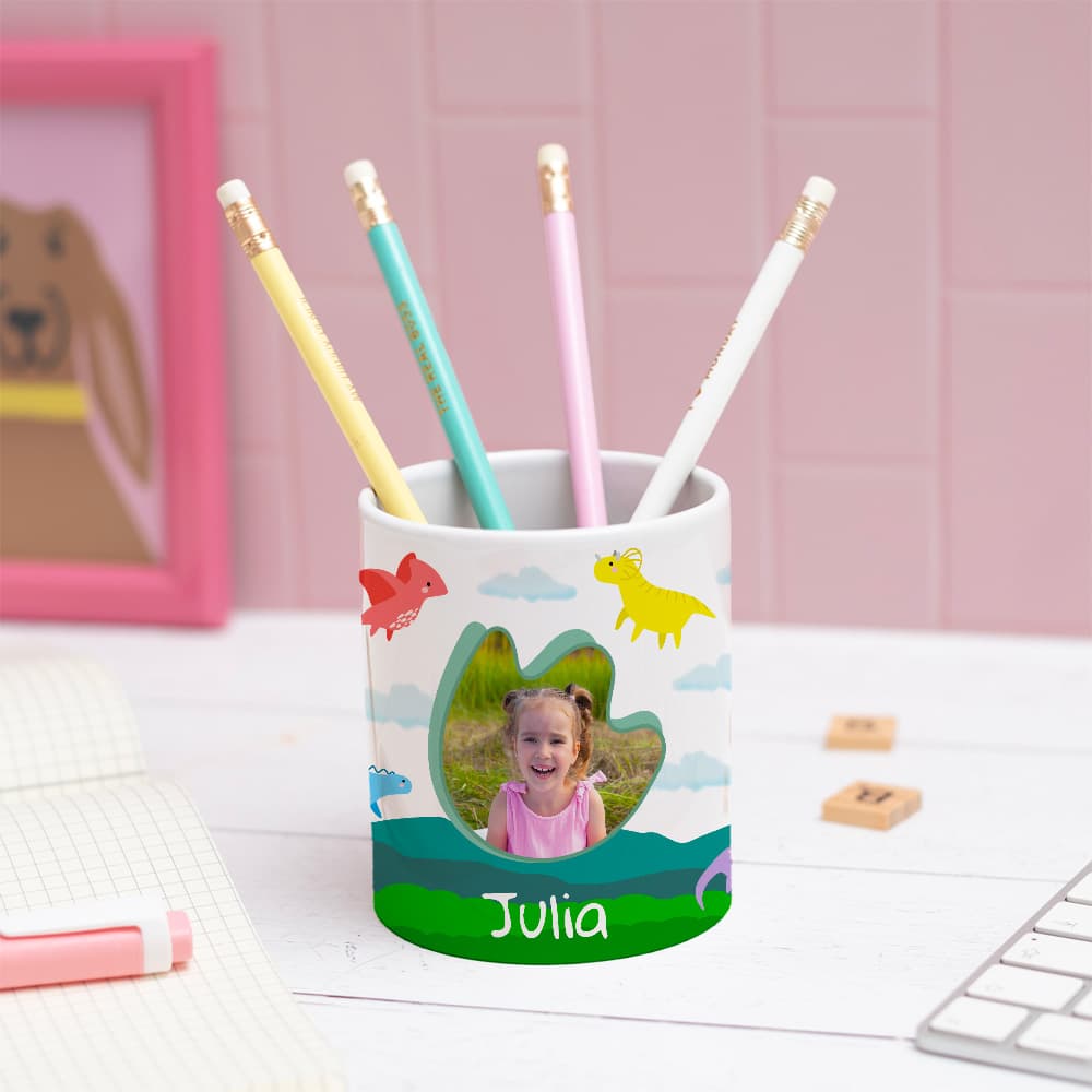 Portalápices Infantil Dinosaurios personalizado