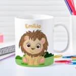 Miniatura de Taza Infantil Irrompible Animales Jungla con Nombre personalizada