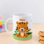 Miniatura de Taza Infantil Irrompible Animales Jungla con Nombre personalizada