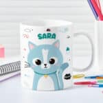 Miniatura de Taza Infantil Irrompible Animales de Colores con Nombre personalizada