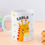 Miniatura de Taza Infantil Irrompible Animales de Colores con Nombre personalizada