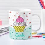 Miniatura de Taza Infantil Irrompible Gatitos con Nombre personalizada