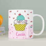 Miniatura de Taza Infantil Irrompible Gatitos con Nombre personalizada