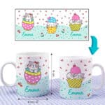 Miniatura de Taza Infantil Irrompible Gatitos con Nombre personalizada