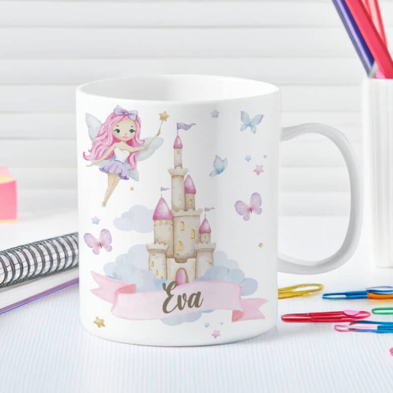 Taza Infantil Irrompible Hadas con Nombre personalizada