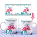 Miniatura de Taza Infantil Irrompible Sirenita con Nombre personalizada