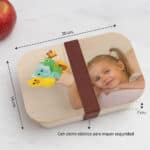 Miniatura de Fiambrera con Tapa de Madera Infantil con Foto personalizada