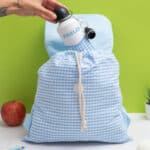 Miniatura de Mochila Saco Infantil Cuadros Azules personalizada