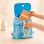 Miniatura de Mochila Saco Infantil Cuadros Azules personalizada