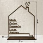 Miniatura de Casa de Madera Decorativa con Nombres personalizada