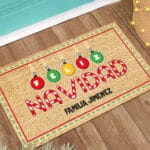 Miniatura de Felpudo Bolas de Navidad con Texto personalizado