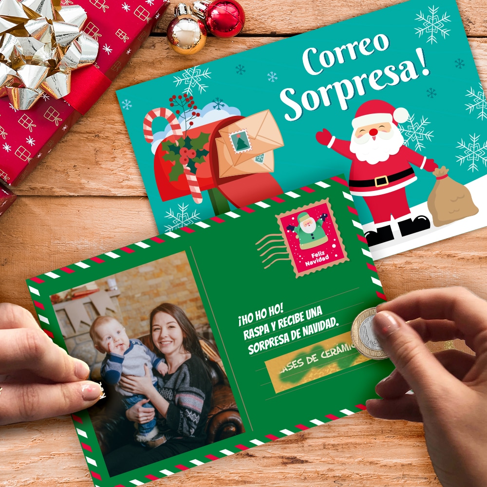 Tarjetas Rasca Correo Sorpresa con Fotos y Textos personalizadas