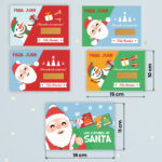 Miniatura de Tarjetas Rasca Cupones de Santa con Textos personalizadas