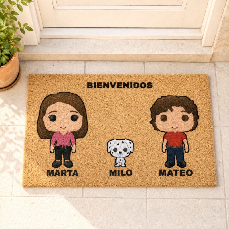 Felpudo Funkos con Nombres y Texto personalizado