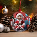 Miniatura de Pack de Adornos para Árbol de Navidad Papá Noel con Foto personalizados