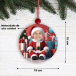 Miniatura de Pack de Adornos para Árbol de Navidad Papá Noel con Foto personalizados