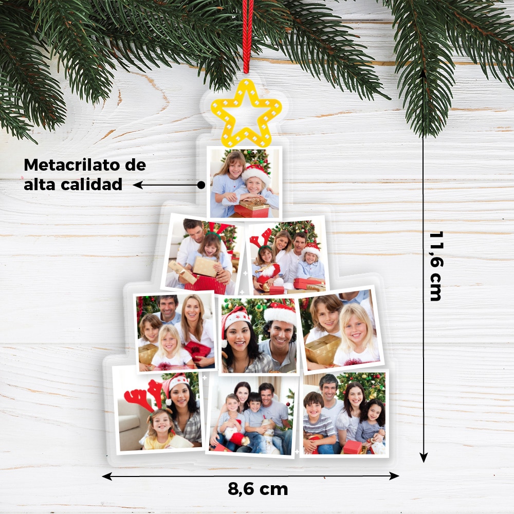 Pack de Adornos para Árbol de Navidad con Fotos personalizados