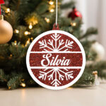 Miniatura de Pack de Adornos para Árbol de Navidad Purpurina con Nombre personalizado