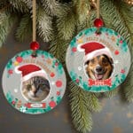 Miniatura de Pack de Adornos para Árbol de Navidad Mascota con Foto y Nombre personalizados