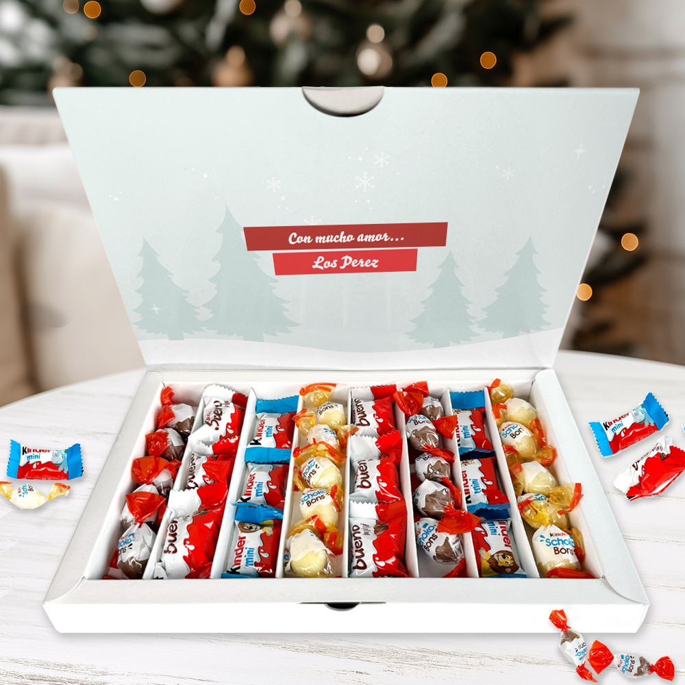 Caja de Dulces Feliz Navidad con Fotos personalizada