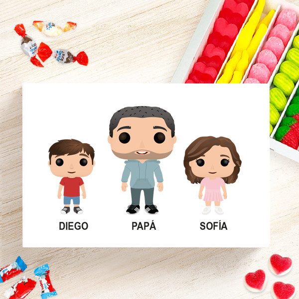 Caja de Dulces Funkos con Nombres personalizada
