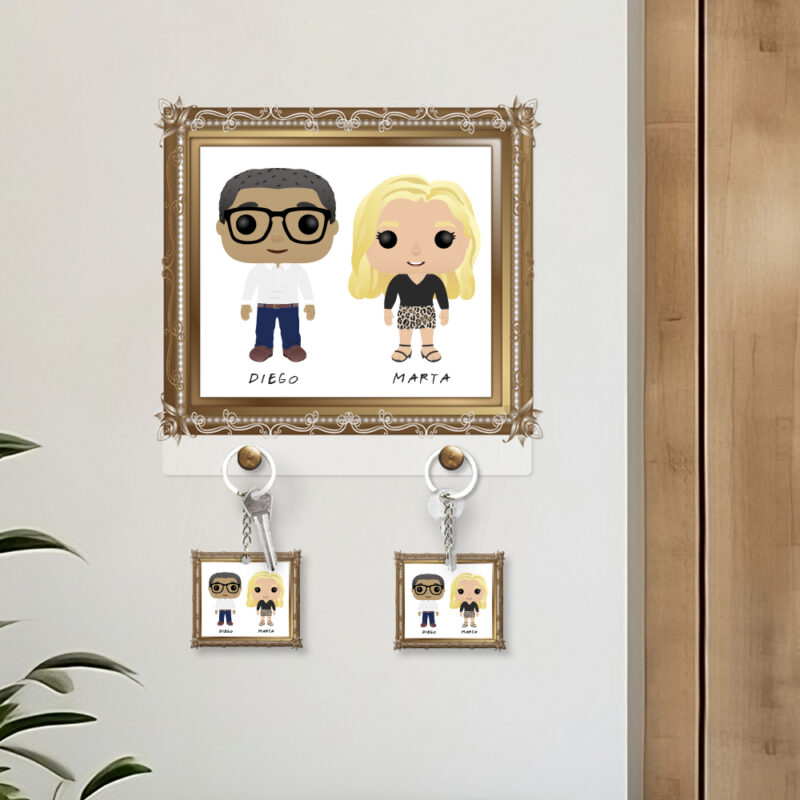 Colgador de Llaves Funkos Marco con Nombres personalizado