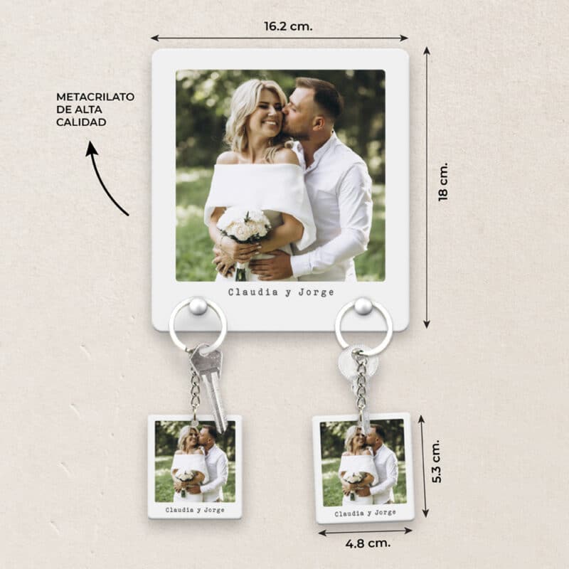 Colgador de Llaves con Foto y Texto personalizado