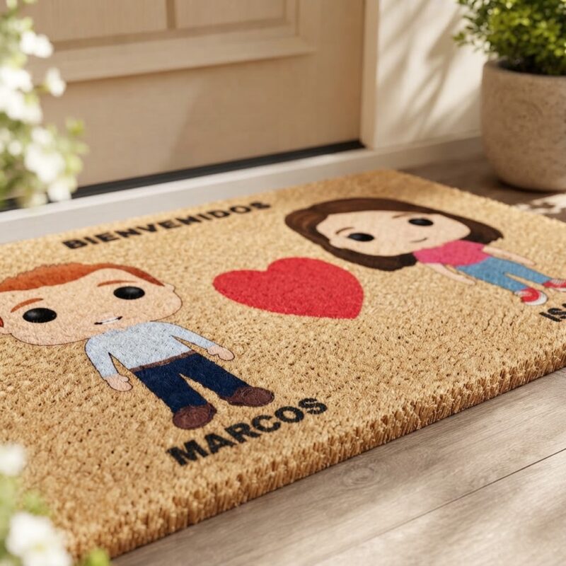Felpudo Funkos con Nombres y Texto personalizado